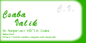 csaba valik business card